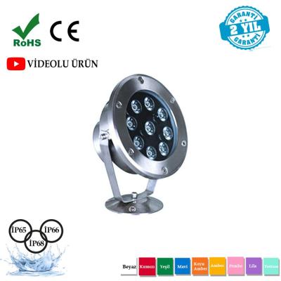 9 Watt Paslanmaz Krom Havuz Armatürü
