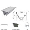 300 Cm Alüminyüm Sıva Altı Led Linear Boş Kasa Profil