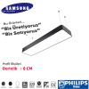 LumiRadius Pro – Köşe Radius Dikdörtgen Sarkıt Linear LED Armatür (Samsung LED + Philips/Helvar Driver)