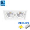 MIRA 30W 2'li Kare Sıva Altı LED Spot Armatür Siyah | Philips LED & Driver